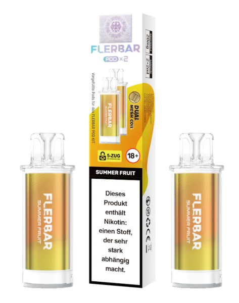 Flerbar PodToGo Summer Fruit 2*2ml 20mg (Steuer)