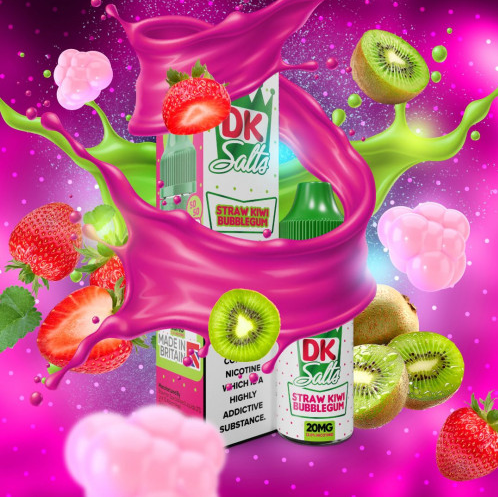DK Salts Liquid Straw Kiwi Bubblegum 10ml 20mg (Steuer)
