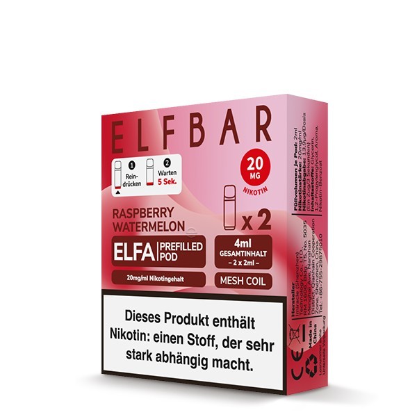 Elfbar ELFA CP Prefilled Pod Raspberry Watermelon 20mg 2er Pack