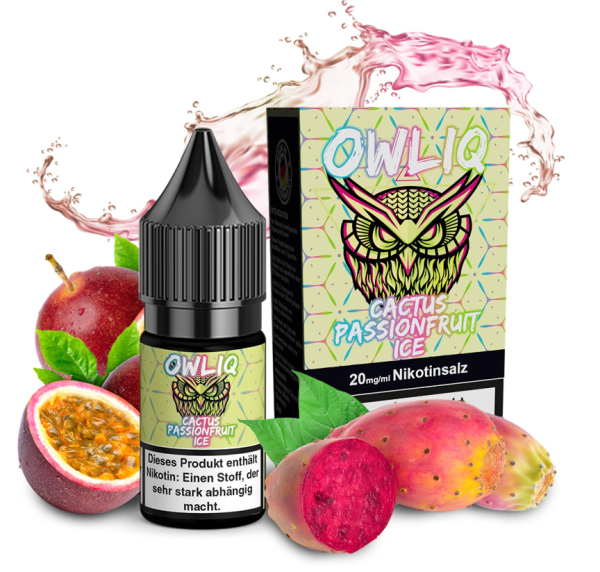 OWLIQ Cactus Passionsfruit Ice Nikotinsalz Liquid 10ml 20mg (Steuer)