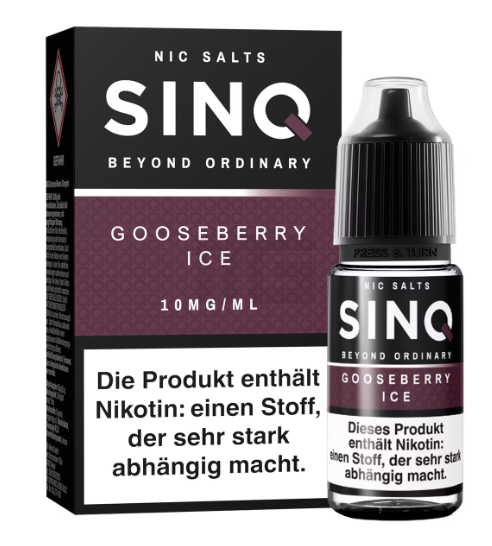 SINQ Niktoinsalz Liquid Gooseberry Ice 10ml 10mg