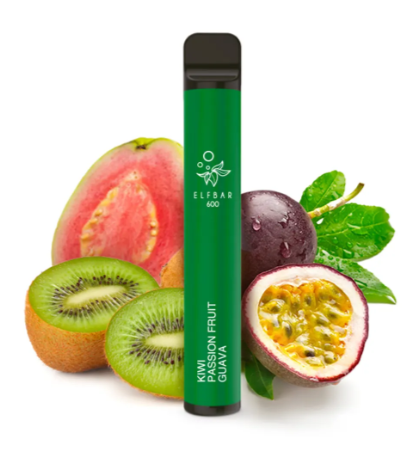 Elfbar 600 Einweg E-Zigarette Kiwi Passionsfrucht Guave Nikotinfrei (Steuer)