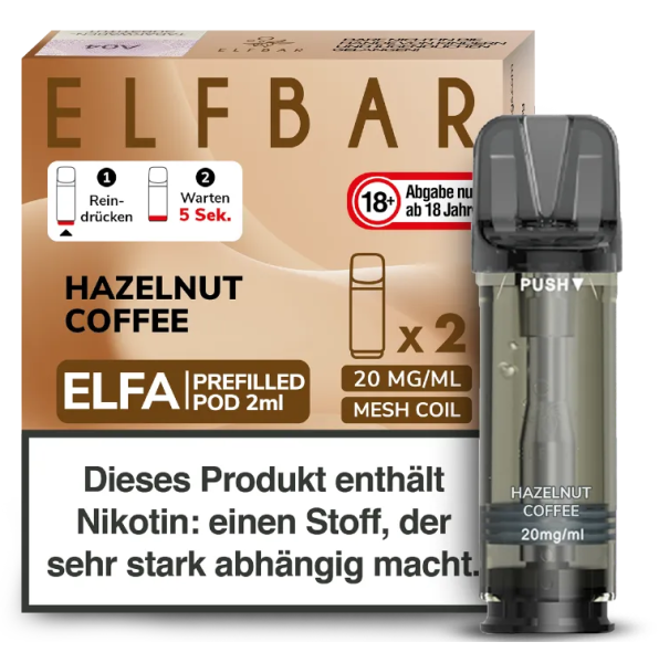 Elfbar ELFA CP Prefilled Pod Hazelnut Coffee 2er Pack