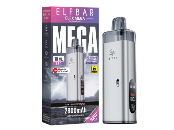 Elfbar Elfx Mega Kit silver
