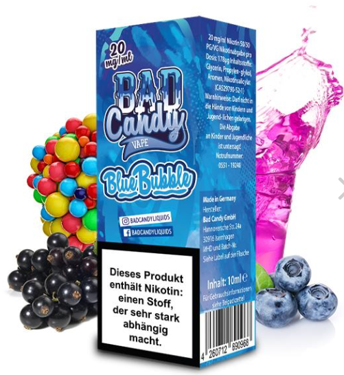 Bad Candy Blue Bubble Nic Salt 10ml 20mg (Steuer)