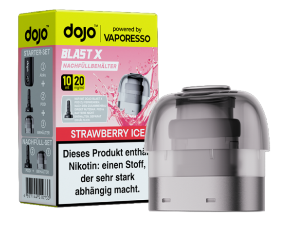 dojo Blast X Refill 10ml 20mg Strawberry Ice