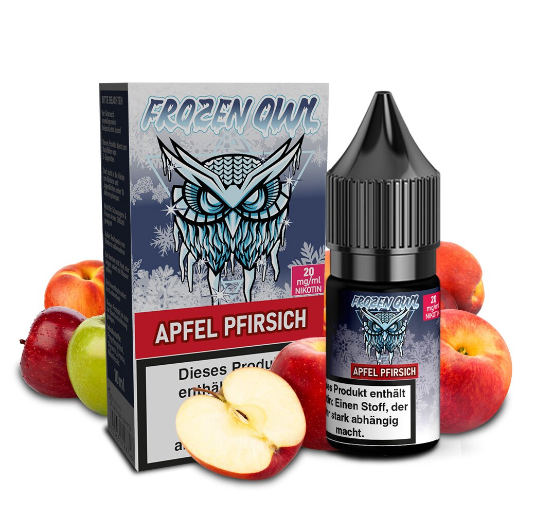 Frozen OWL Apfel Pfirsich Nikotinsalz Liquid 10ml 20mg (Steuer)