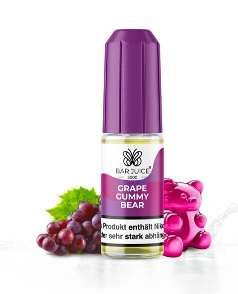 Bar Juice 5000 Grape Gummy Bear NicSalt Liquid 10ml 5mg (Steuer)