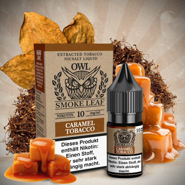 OWL Smoke Leaf Caramel Tobacco Nikotinsalz Liquid 10ml 10mg (Steuer)