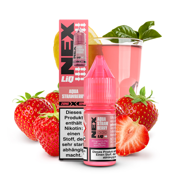 Pod Salt NexLiq Aqua Strawberry 20 mg 10ml (Steuer)