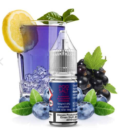 Pod Salt XTRA Blueberry Blackberry Lemonade 10 mg 10ml (Steuer)