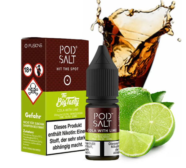 Pod Salt Fusion The Big Tasty Cola with Lime 20 mg 10ml (Steuer)