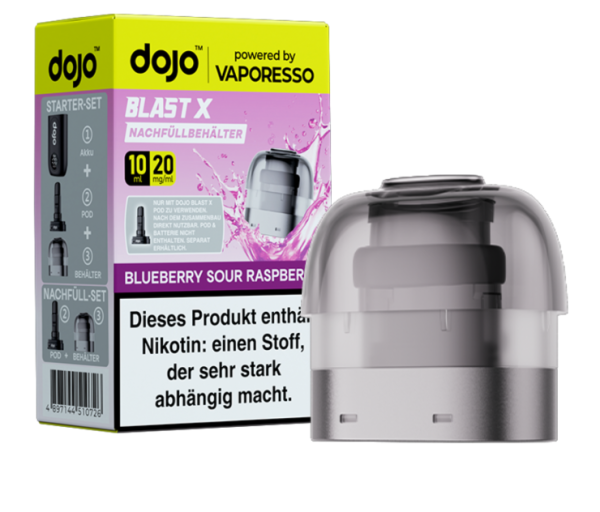 dojo Blast X Refill 10ml 20mg Blueberry Sour Raspberry