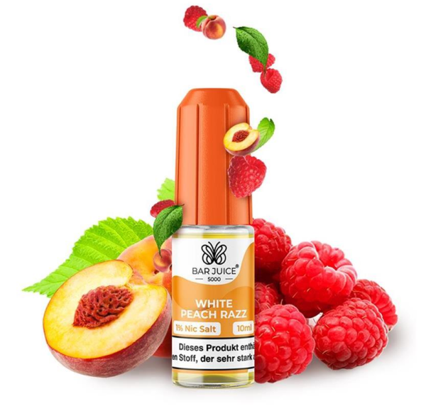 Bar Juice 5000 NicSalt Liquid 10ml 20mg White Peach Razz (Steuer)