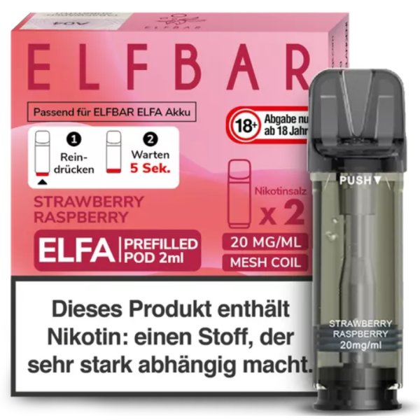 Elfbar ELFA CP Prefilled Pod Strawberry Raspberry 2er Pack