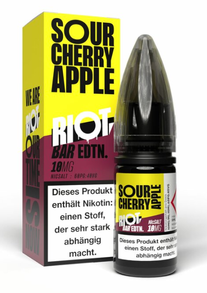 Riot Squad NikSalt Sour Cherry Apple 10mg 10ml (Steuer)