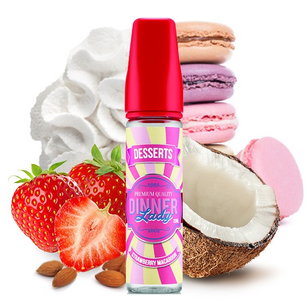 Dinner Lady Strawberry Macaroon 20ml Aroma Longfill (Steuer)
