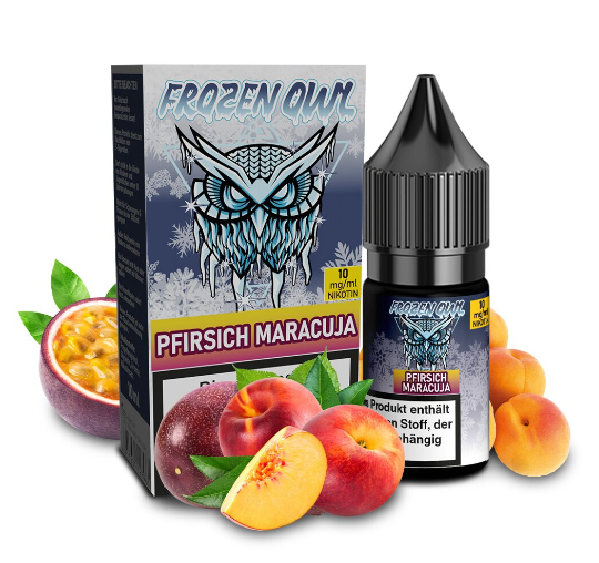 Frozen OWL Pfirsich Maracuja Nikotinsalz Liquid 10ml 10mg (Steuer)