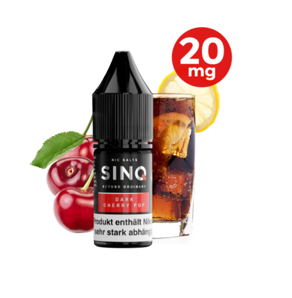 SINQ Niktoinsalz Liquid Dark Cherry Pop 10ml 20mg