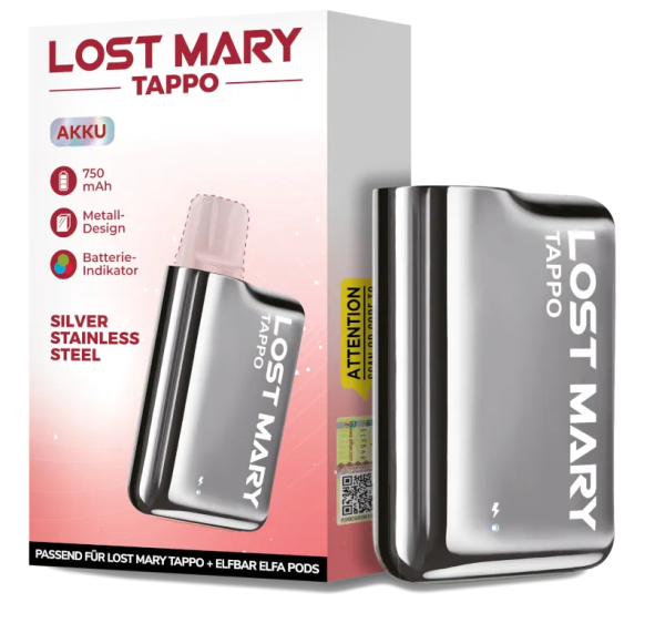 Lost Mary Tappo Akku 750 mAh silber
