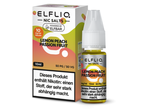 Elfbar Elfliq Lemon Peach Passion Fruit 10mg Nikotinsalzliquid 10ml (Steuer)