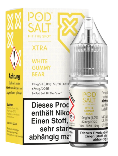 Pod Salt X White Gummy Bear 20 mg 10ml (Steuer)