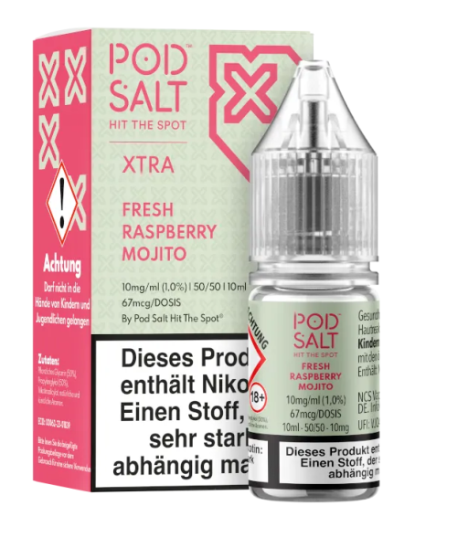 Pod Salt X Fresh Raspberry Mojito 10 mg 10ml (Steuer)