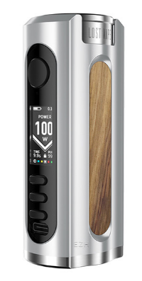 Lost Vape GRUS 100W Mod Silber/Zebra Wood