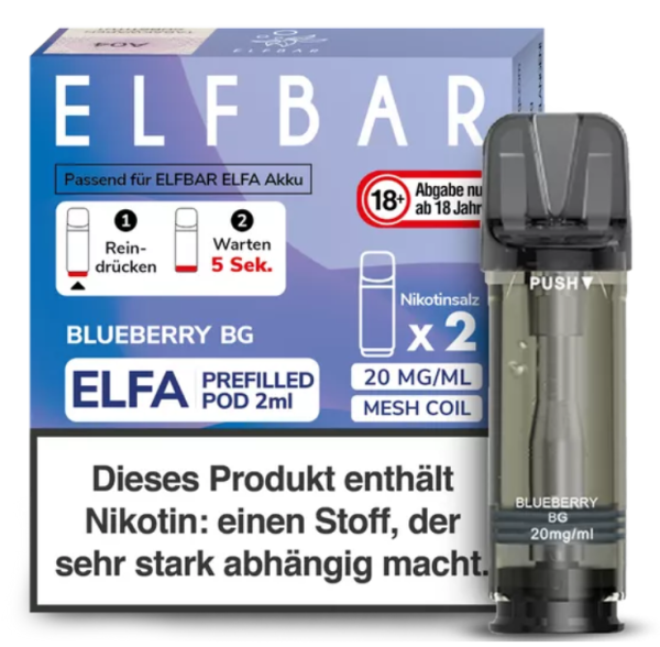 Elfbar ELFA CP Prefilled Pod Blueberry BG 2er Pack