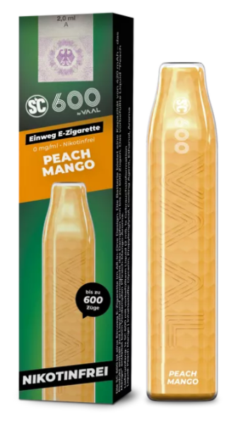SC 600 Peach Mango 0mg Einweg (Steuer)