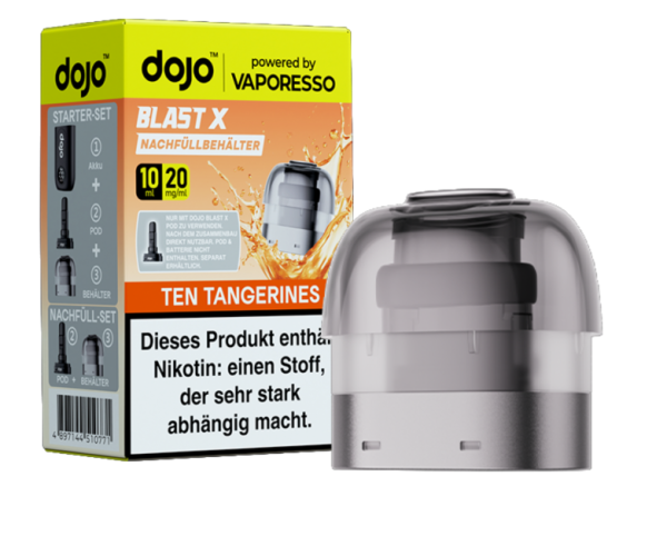 dojo Blast X Refill 10ml 20mg Ten Tangerines
