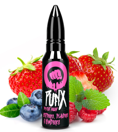 Riot Squad Punx Erdbeere, Blaubeere und Himbeere Aroma 5ml Longfill (Steuer)