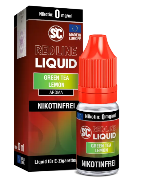 SC Red Line Nikotin Liquid Green Tea Lemon 0mg (Steuer)