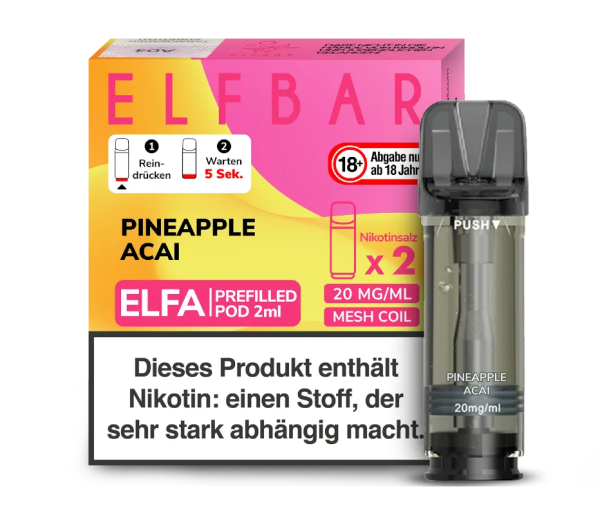Elfbar ELFA CP Prefilled Pod Pineapple Acai 2er Pack