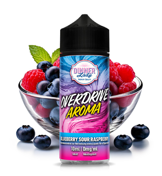 Dinner Lady Overdrive Blueberry Sour Raspberry 10ml Aroma Longfill