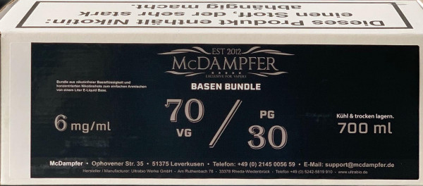 McDampfer Base-Set 6mg 70/30 1 Liter