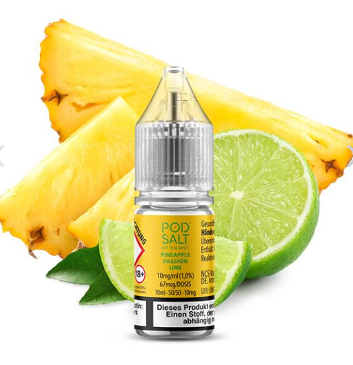Pod Salt XTRA Pineapple Passion Lime 10 mg 10ml (Steuer)