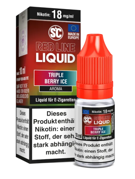 SC Red Line Nikotin Liquid Triple Berry Ice 18mg (Steuer)