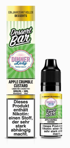 Dinner Lady Nikotinsalz Apple Crumble Custard 10ml 10mg (Steuer)