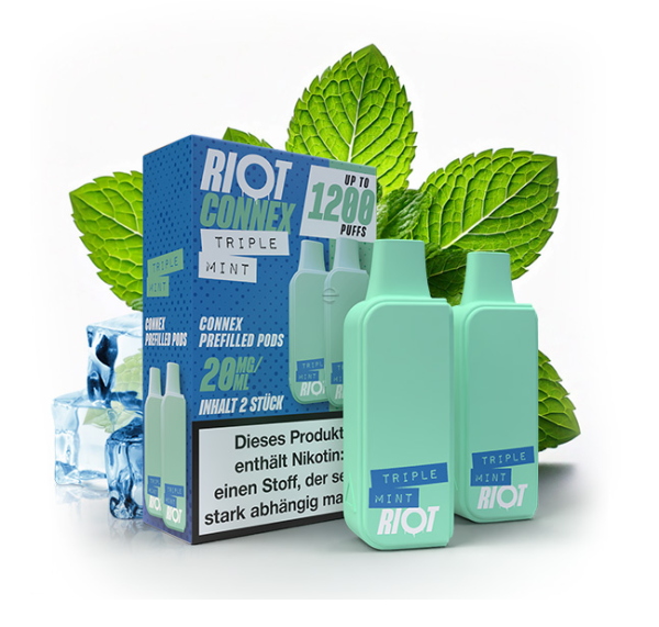 RIOT SQUAD Connex Pod - Triple Mint 20mg 2er Pack