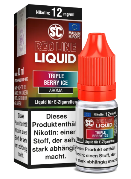 SC Red Line Nikotin Liquid Triple Berry Ice 12mg (Steuer)