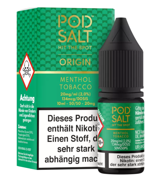 Pod Salt Origin Menthol Tobacco 20 mg 10ml (Steuer)