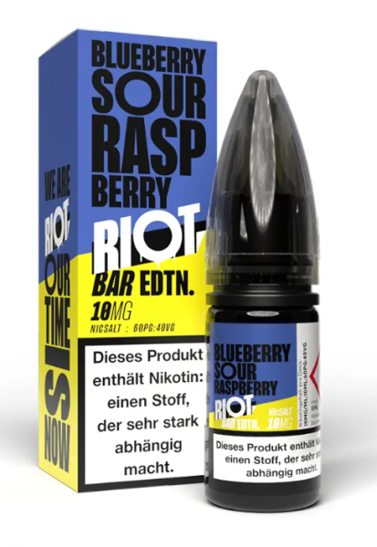 Riot Squad NikSalt Blueberry Sour Raspberry 10mg 10ml (Steuer)
