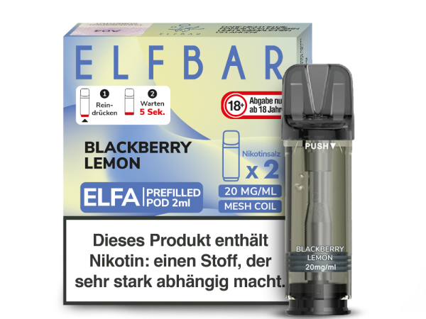 Elfbar ELFA CP Prefilled Pod Blackberry Lemon 20mg 2er Pack