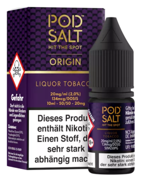 Pod Salt Origin Liquor Tobacco 20 mg 10ml (Steuer)
