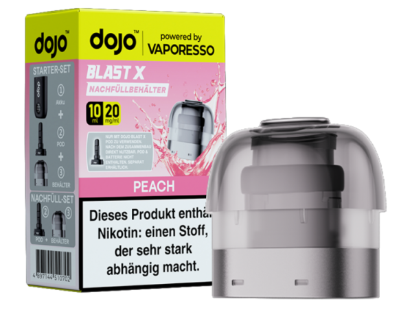 dojo Blast X Refill 10ml 20mg Peach