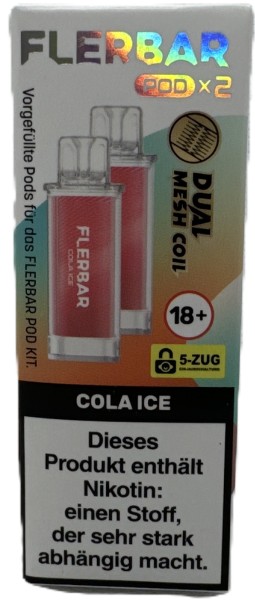 Flerbar PodToGo Cola Ice 2*2ml 20mg (Steuer)