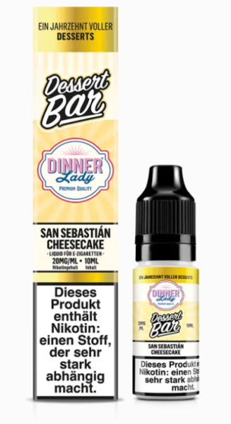 Dinner Lady Nikotinsalz San Sebastian Cheesecake 10ml 20mg (Steuer)