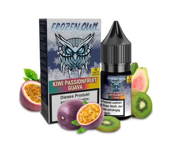 Frozen OWL Kiwi Passionsfrucht Guava Nikotinsalz Liquid 10ml 10mg (Steuer)