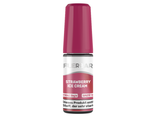 Flerbar Liquid Nikotinsalz Strawberry Ice Cream 20mg 10ml (Steuer)